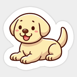 bonny yellow labrador retriever puppy Sticker